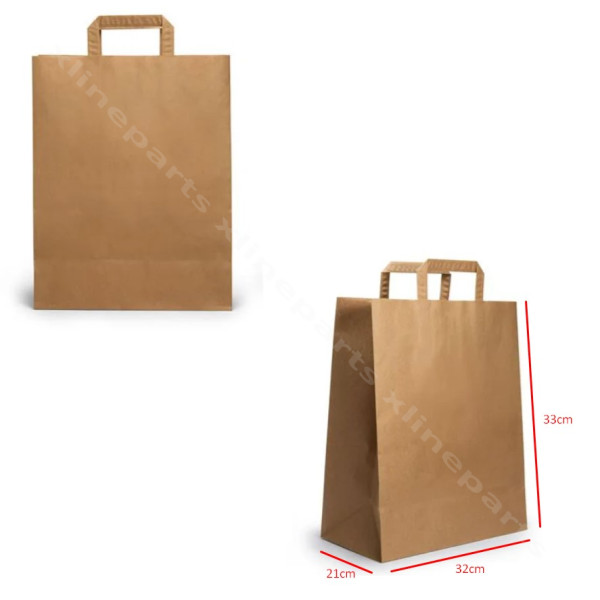 Take Away Craft Paper Bag 32x21x33cm brown (250pcs)