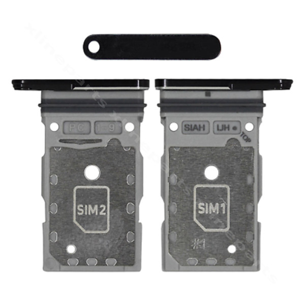 Sim Card Holder Samsung S23 Ultra S918 black (Original)