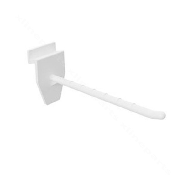 Punched Plastic Single Hook Shelf 6cm white