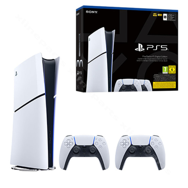 PlayStation 5 Slim, цифровое издание, 1 ТБ (два контроллера)