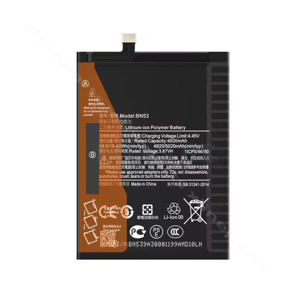 Battery Xiaomi Redmi Note 9 Pro 4G/ Redmi Note 10 Pro 4G 5020mAh (Original)*