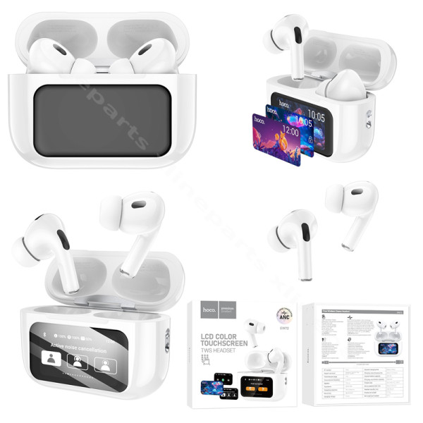 Earphone Hoco TWS EW72 Soar Wireless white (ANC)