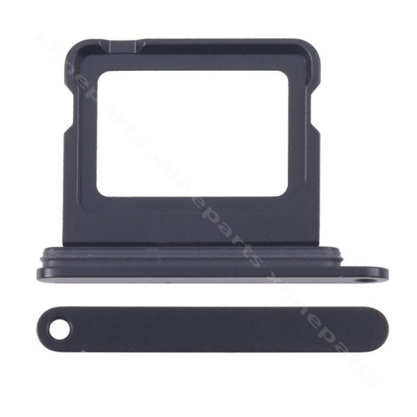 Держатель SIM-карты Apple iPhone 16 черный (Оригинал)
