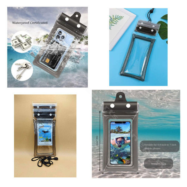 Водонепроницаемый корпус мешочек с воздушной поплавкой чистый черный