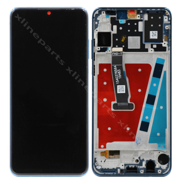 LCD Complete Frame Huawei P30 Lite 48MP blue OEM