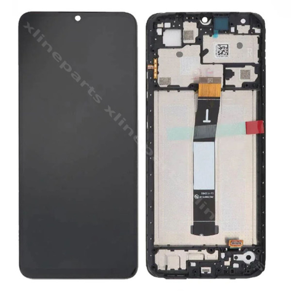 LCD Complete Frame Xiaomi Redmi 12C black OEM