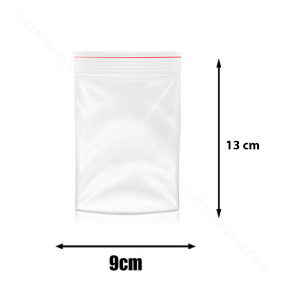 Clear Plastic Zip Bag 100Pcs for Package 13*9cm