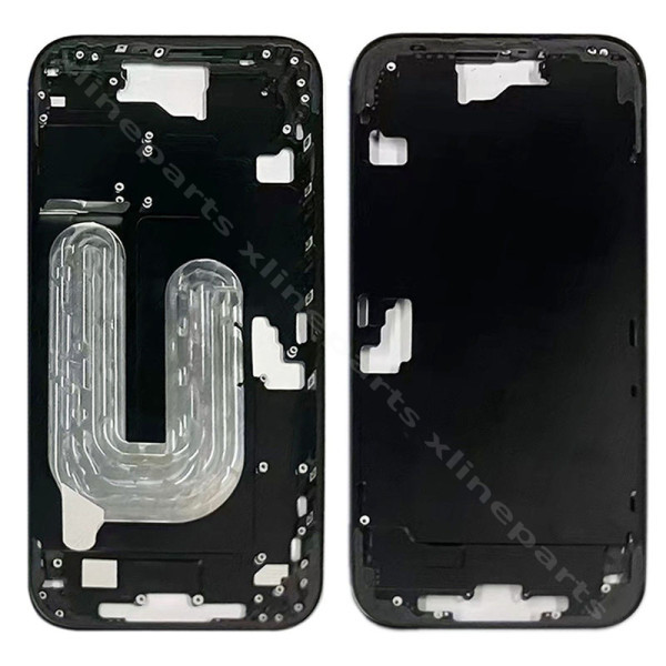 Middle Cover Apple iPhone 16 Plus black (Original)*