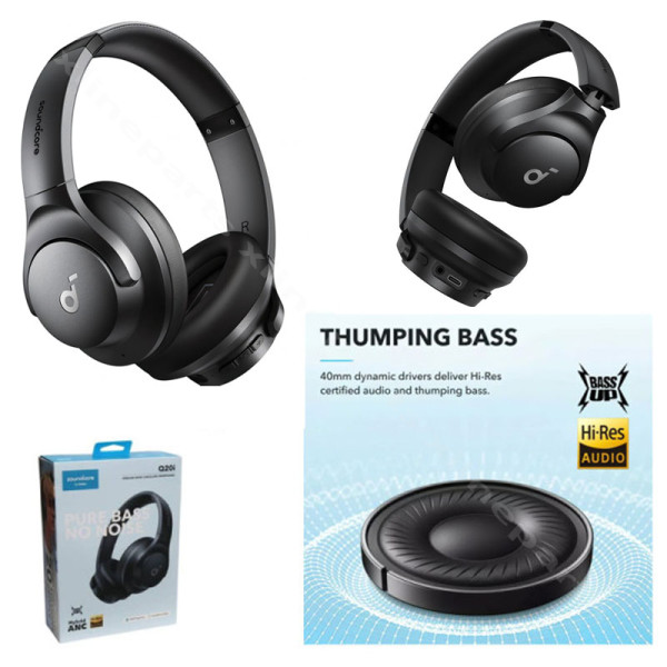 Headphone Anker Soundcore Life Q20i Wireless black