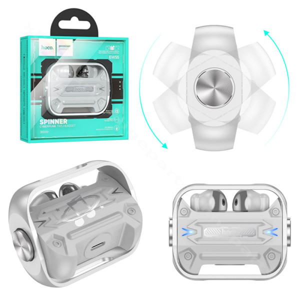 Наушники hoco tws ew55 беспроводное серебро