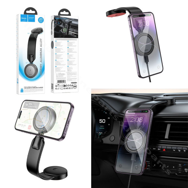 Φορτιστή ασύρματου αυτοκινήτου Hoco HW29 15W 1.67A Black