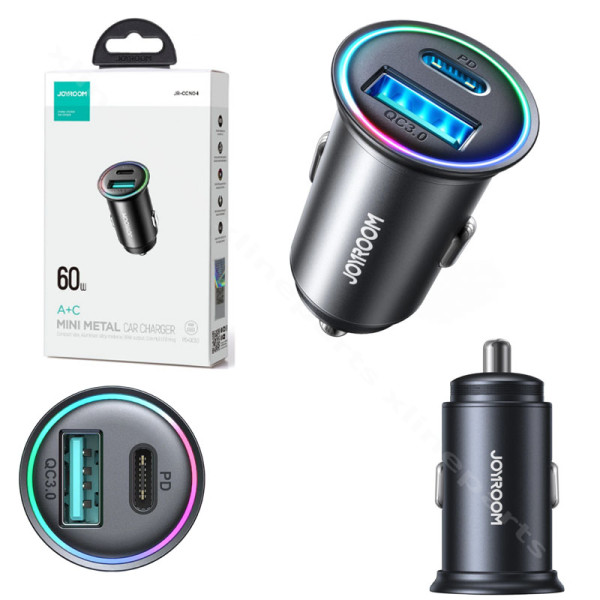 Car Charger USB/ USB-C Joyroom JR-CCN04 60W 3A black