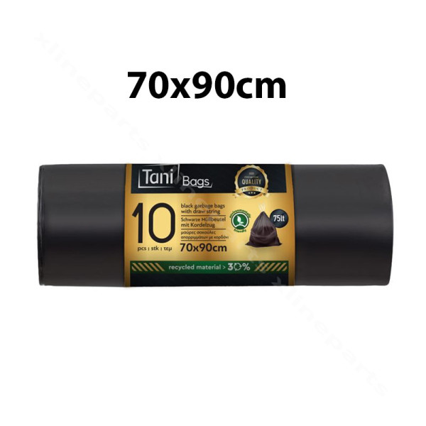 Τσάντα απορριμμάτων 70x90cm (1rool x 10pcs) μαύρο