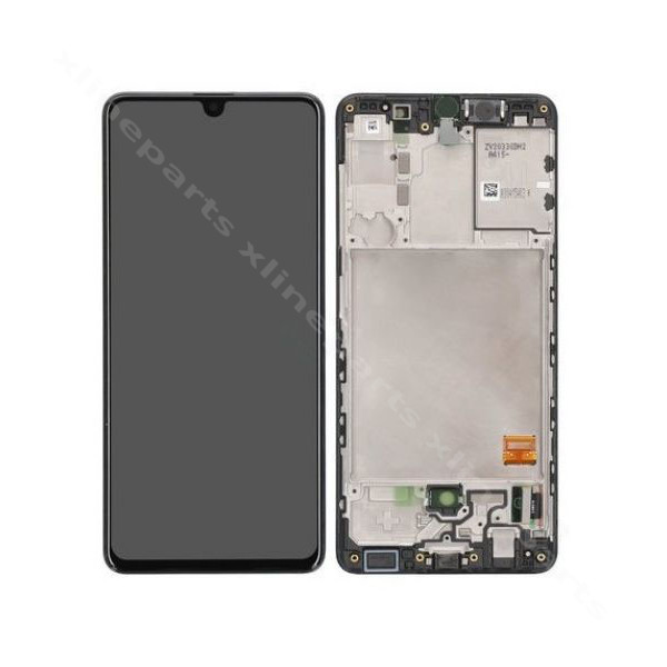 LCD Πλήρες πλαίσιο Samsung A41 A415 Black Recurb