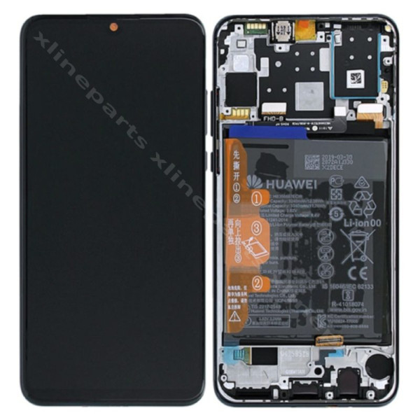 ЖК-дисплей в полной рамке Huawei P30 Lite 48MP, черный + аккумулятор (оригинал)