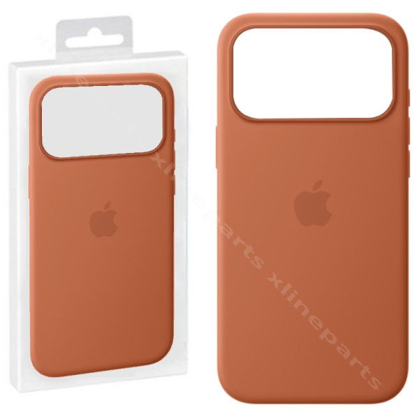 Back Case Silicone Magsafe Apple iPhone 17 Pro terra cotta (Original)
