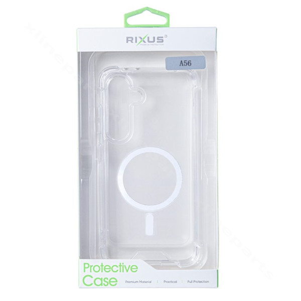 Back Case Rixus Anti-Burst Magsafe Samsung A56 5G A566 clear