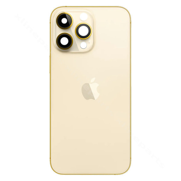 Back Battery Middle Cover Lens Apple iPhone 14 Pro Max gold OEM*