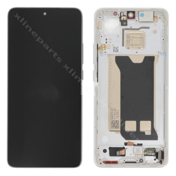LCD Complete Frame Xiaomi Poco F7 Pro 5G silver (Original)