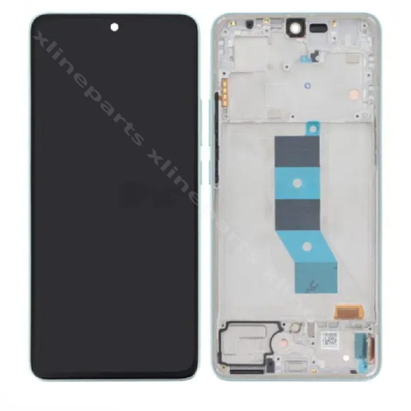 LCD Complete Frame Xiaomi Redmi Note 14 5G green (Original)