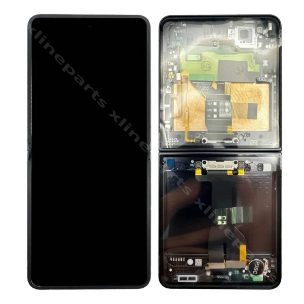 Πλήρες πλαίσιο LCD Samsung Z Flip7 F766 Εσωτερικό μαύρο (Πρωτότυπο)