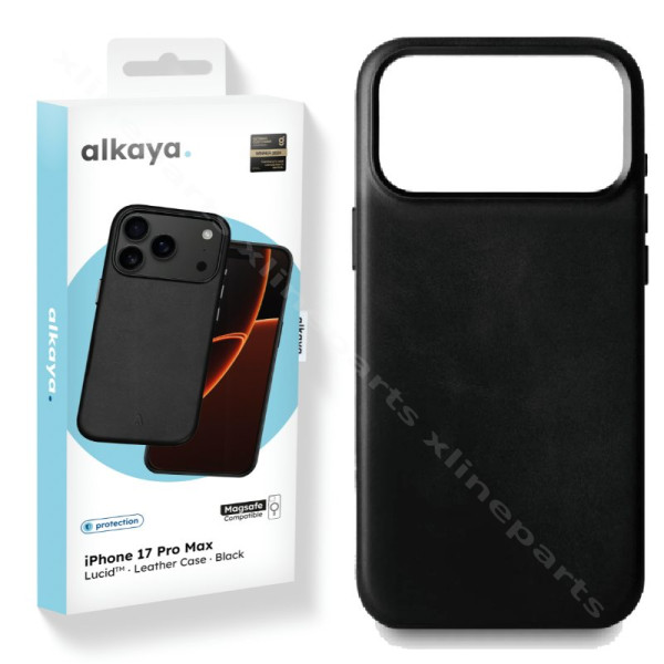 Back Case Magsafe Leather Alkaya Lucid Apple iPhone 17 Pro Max black