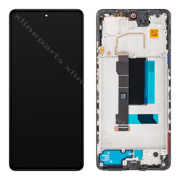 LCD Complete Frame Xiaomi Redmi Note 12 Pro 5G/ Poco X5 Pro 5G black OEM