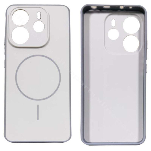 Задний чехол силиконовый в комплекте Xiaomi Redmi Note 14 4G белый