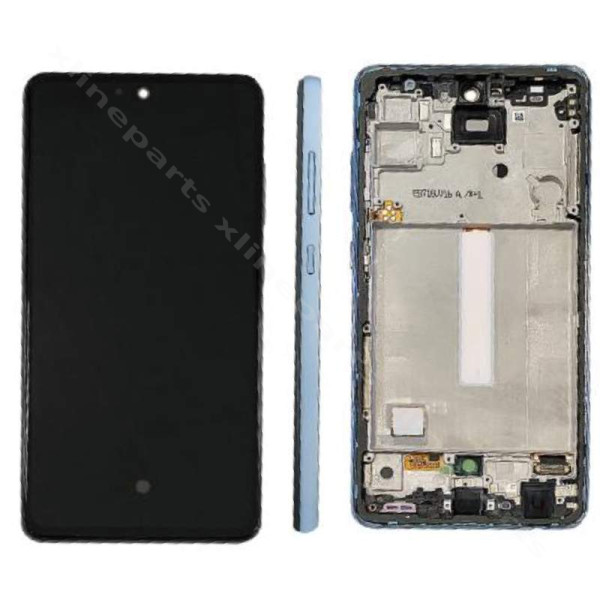 LCD Complete Frame Samsung A52 4G A525/ A52 5G A526 blue (Original)