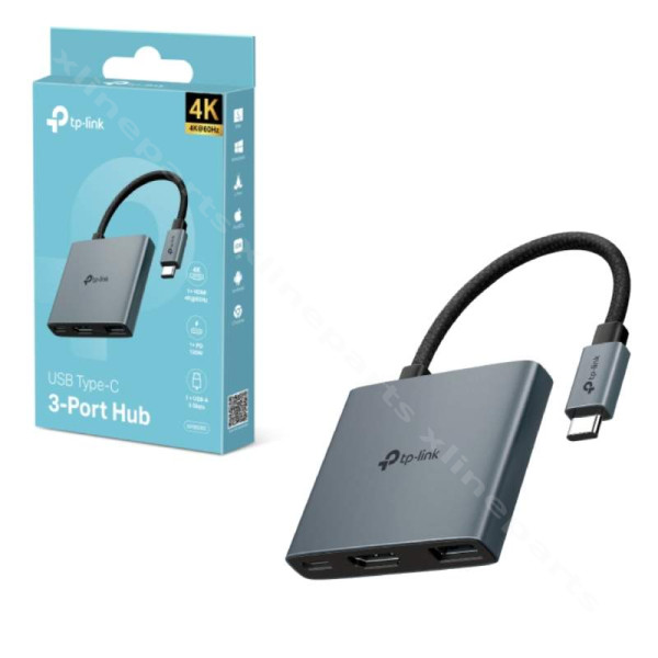 Концентратор TP-Link UH3020C USB-C 3-в-1, черный