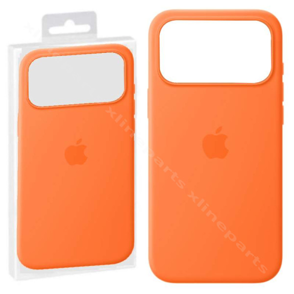 Back Case Silicone Magsafe Apple iPhone 17 Pro Max orange (Original)