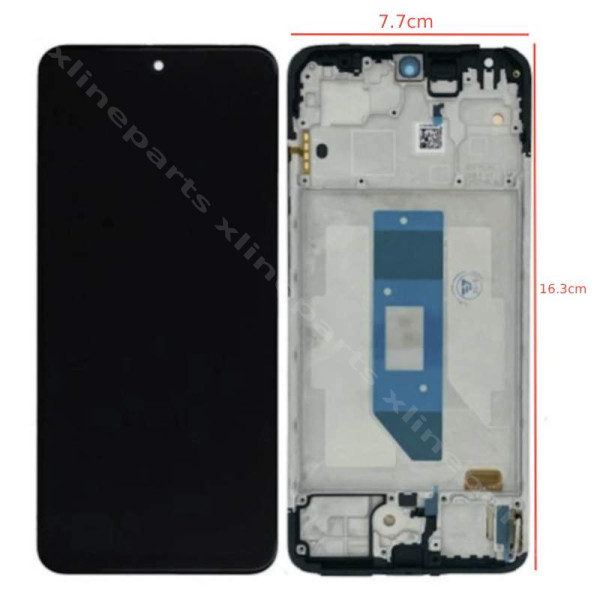 LCD Complete Frame Xiaomi Redmi Note 14 4G black OLED (Global)