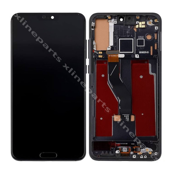 LCD Complete Frame Huawei P20 Pro black (Original) Pulled*