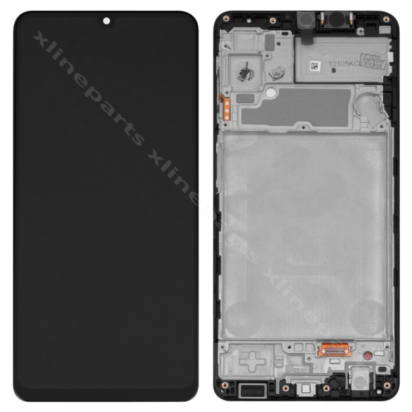 Πλήρες πλαίσιο LCD Samsung A22 4G A225 μαύρο (Πρωτότυπο) Συναρμολογημένο