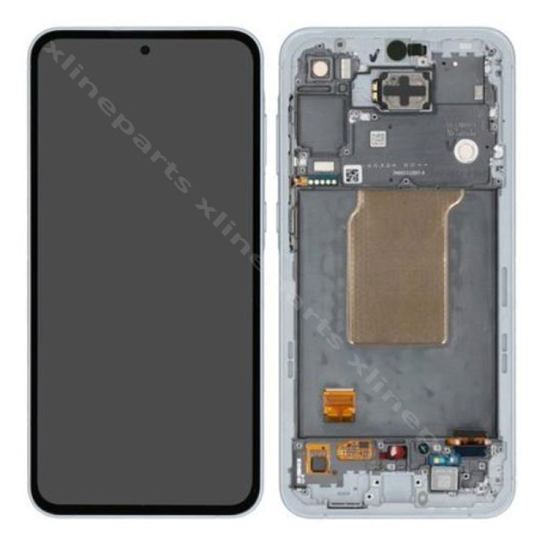 LCD Complete Frame Samsung A55 A556 iceblue (Original) Assembled