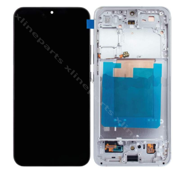 Πλήρες πλαίσιο LCD Samsung S25 FE S731 λευκό (Πρωτότυπο) Συναρμολογημένο