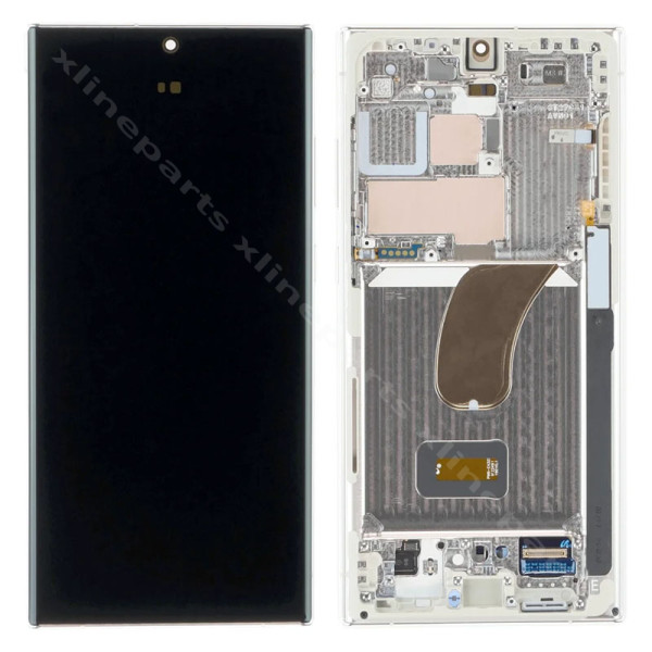 Дисплей Samsung S23 Ultra S918 кремового цвета (оригинальный)