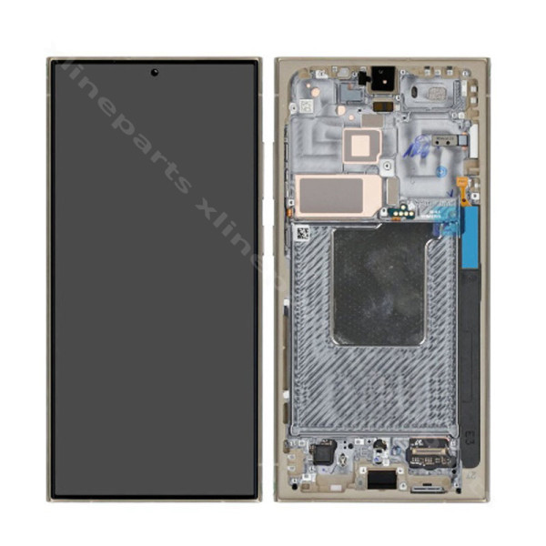 LCD Complete Frame Samsung S24 Ultra S928 yellow (Original) Assembled