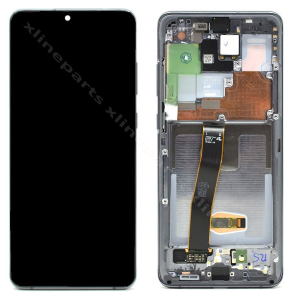 LCD Complete Frame Samsung S20 Ultra G988 gray (Original) Assembled