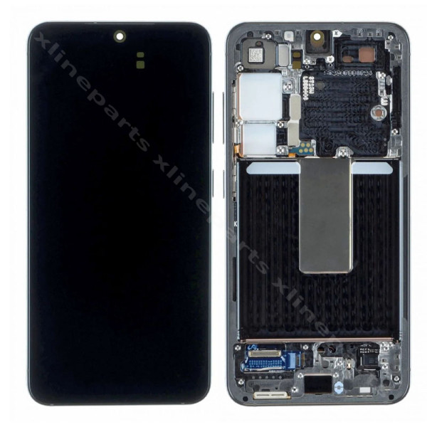 LCD Complete Frame Samsung S23 S911 black (Original) Assembled