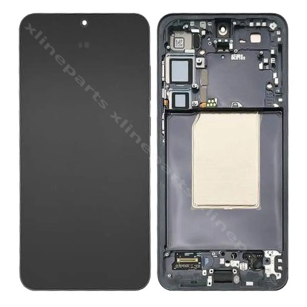 LCD Complete Frame Samsung S25 Plus S936 silver shadow (Original) Assembled