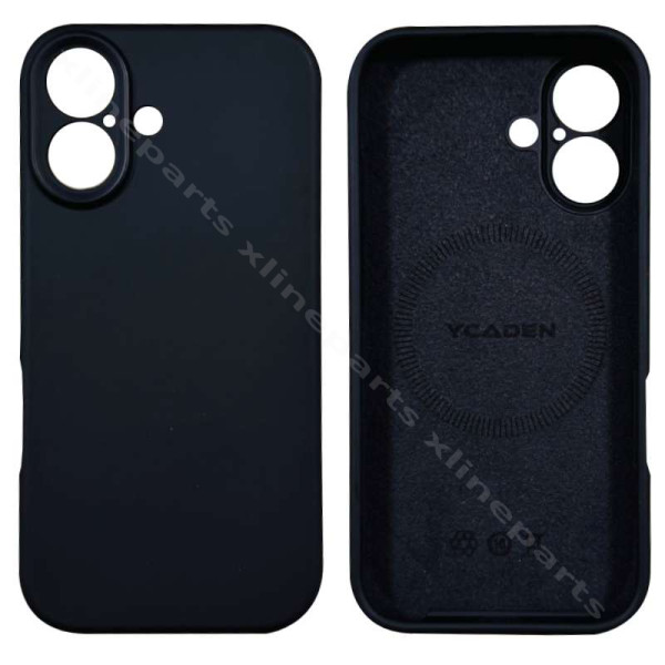 Back Case Magsafe Silicone Complete Ycaden Apple iPhone 16 black