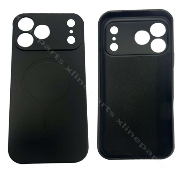 Πίσω θήκη Silicone Gum Magsafe Apple iPhone 17 Pro Max μαύρη