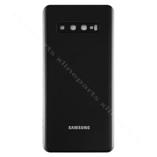 Back Battery Cover Lens Samsung S10 Plus G975 prism black OEM*