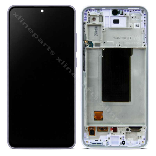 LCD Complete Frame Samsung A37 5G A376 violet (Service Pack)