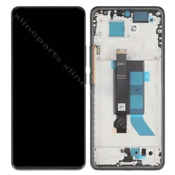 LCD Complete Frame Xiaomi Redmi Note 14 Pro 5G black (Service Pack)