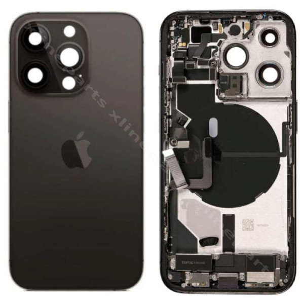 Back Battery Middle Cover Lens with Small Parts Apple iPhone 14 Pro Max black OEM**