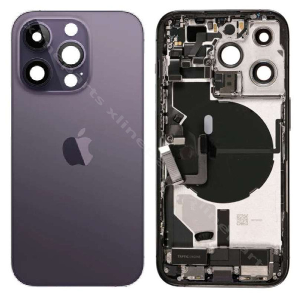 Задняя батарея Средняя крышка Объектив с мелкими деталями Apple iPhone 14 Pro Max фиолетовый OEM*