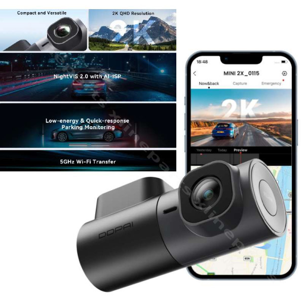 Dash Cam DDPAI Mini 2X 2K Wi-Fi black