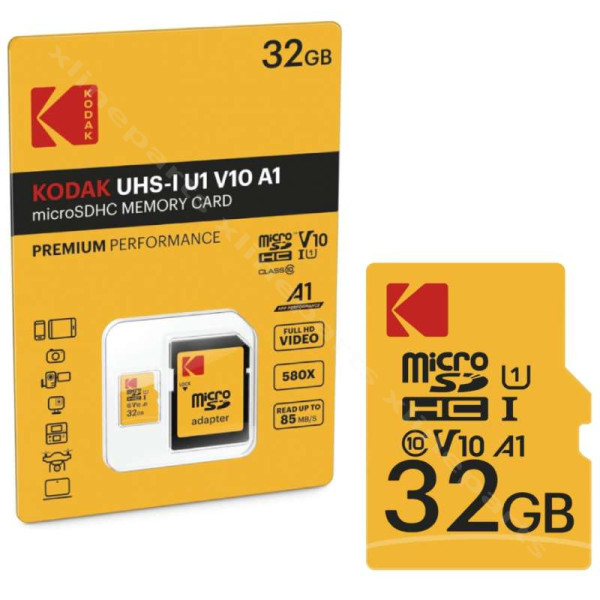 Kodak Premium Performance Micro SD Class 10 32GB